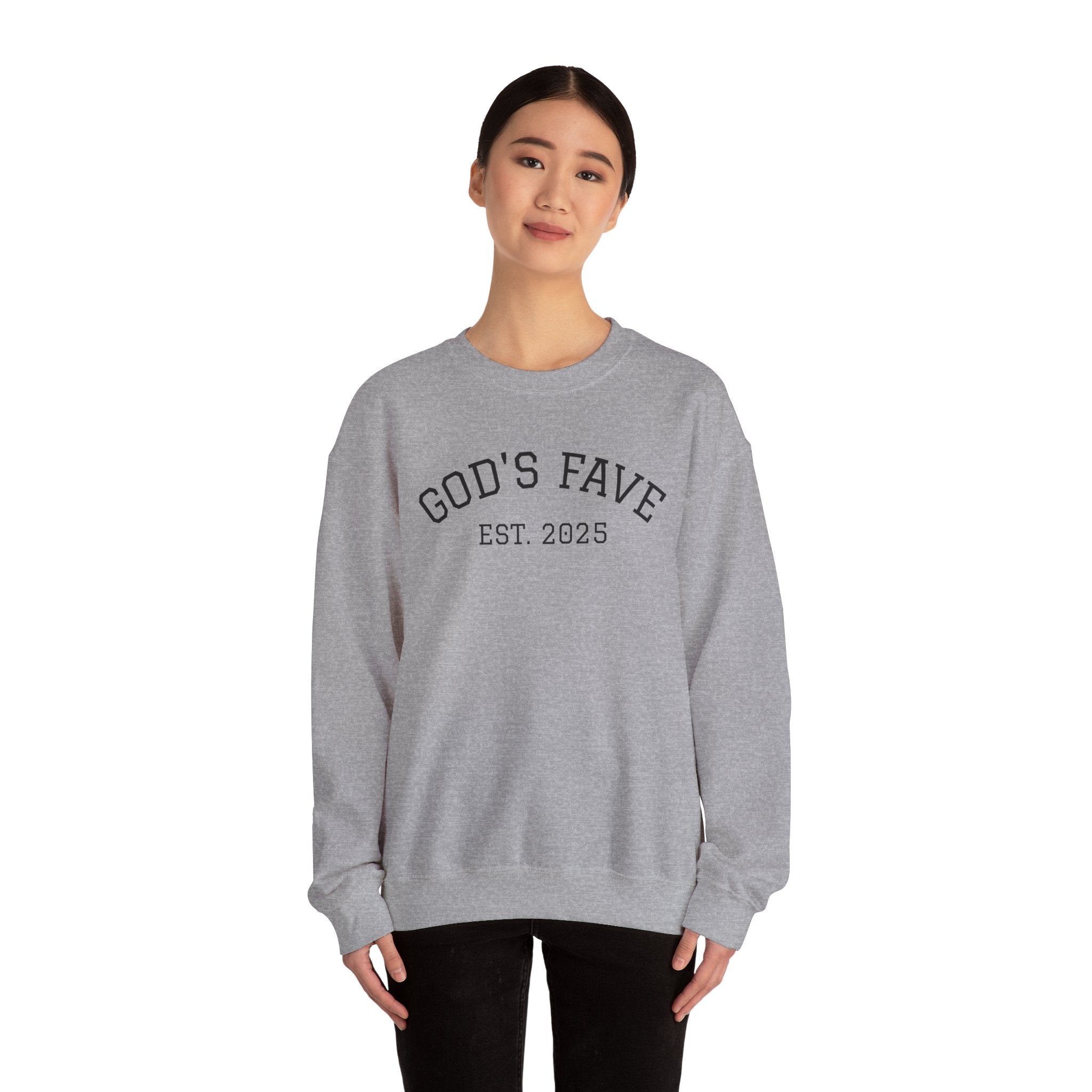 Crewneck Sweatshirt — "God Gear EST. 2025" with Back Quote: "If your vibe's too low... You'll never truly know!"