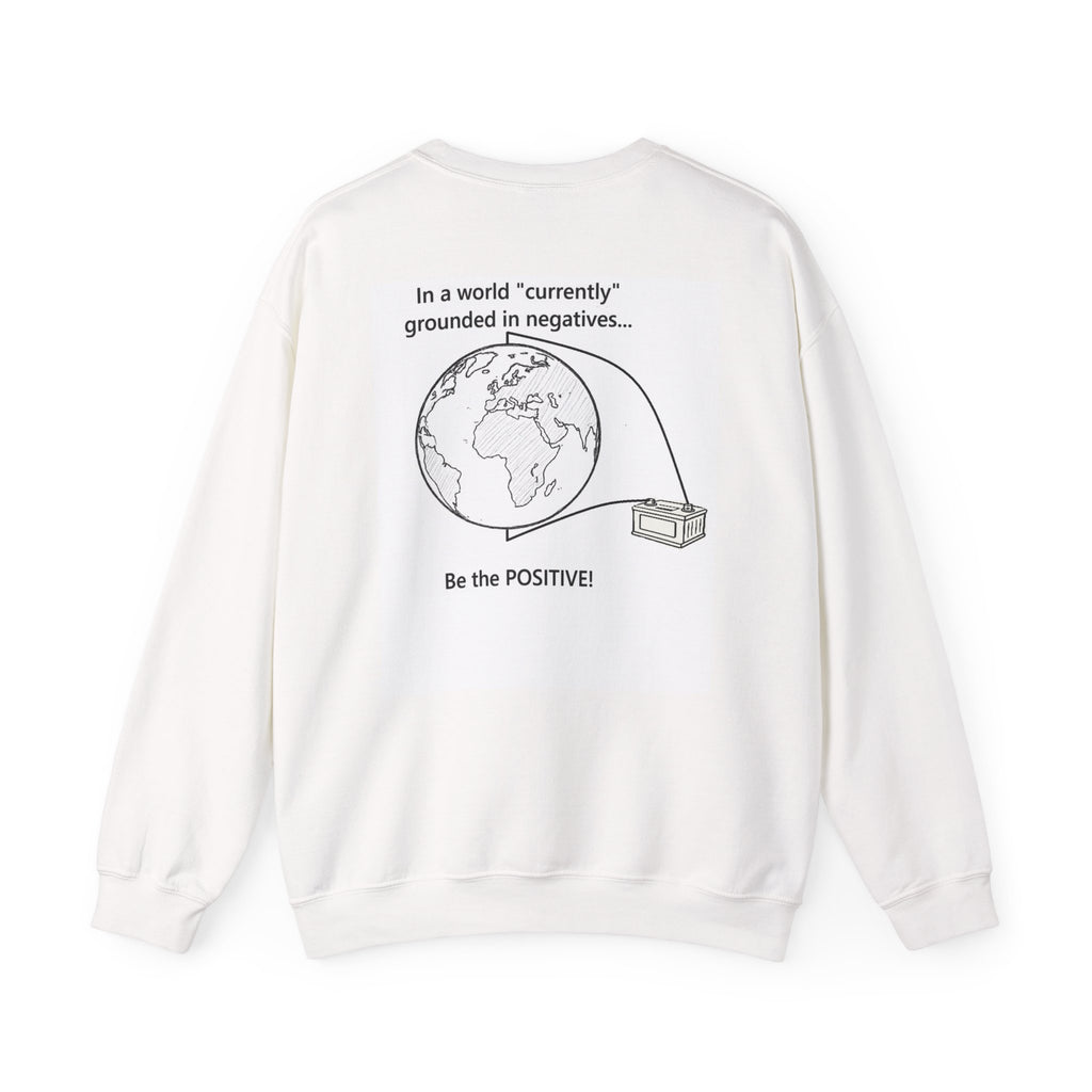 Crewneck Sweatshirt — "God's Fave" Est. 2025 with "Be the Positive" Earth Graphic