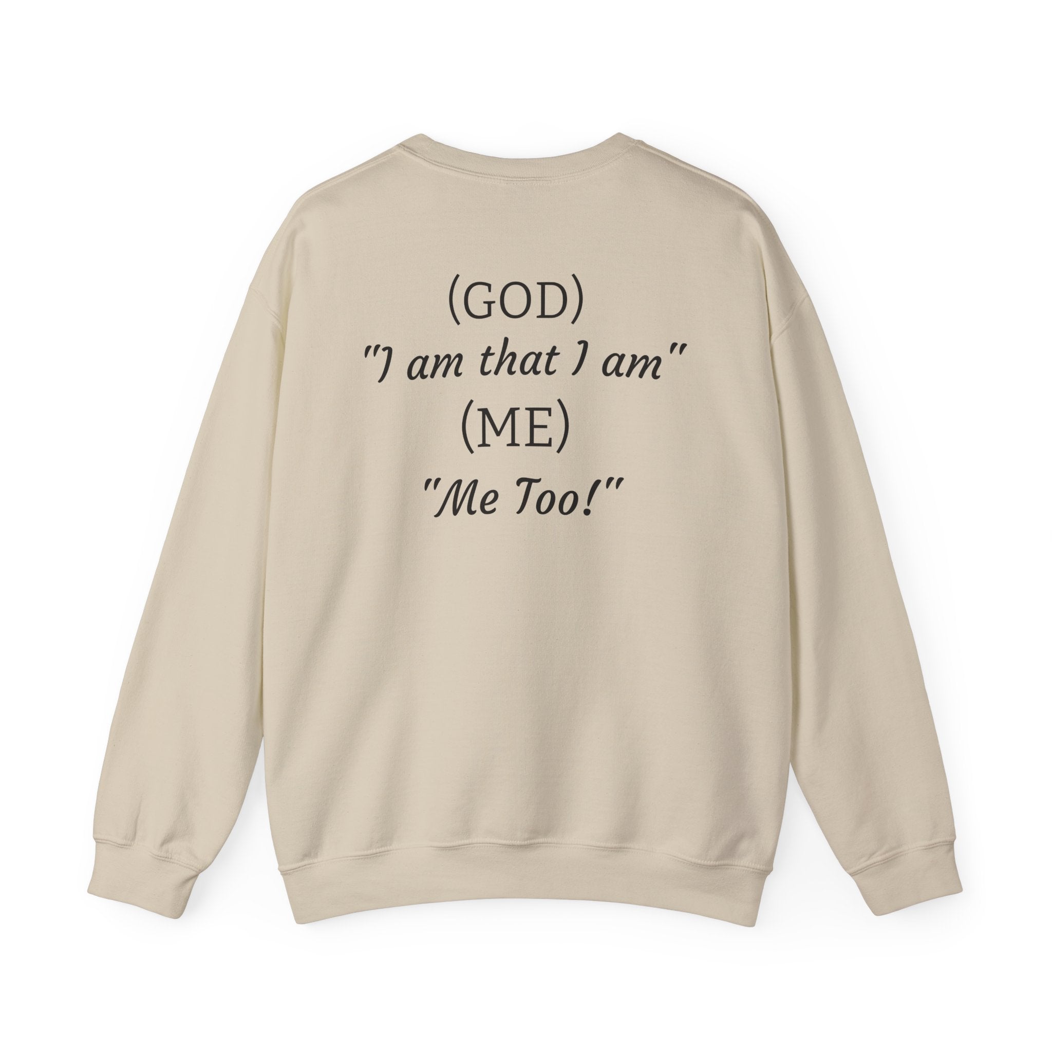 Crewneck Sweatshirt — "God's Fave Est. 2025" Religious Pullover with Back Quote