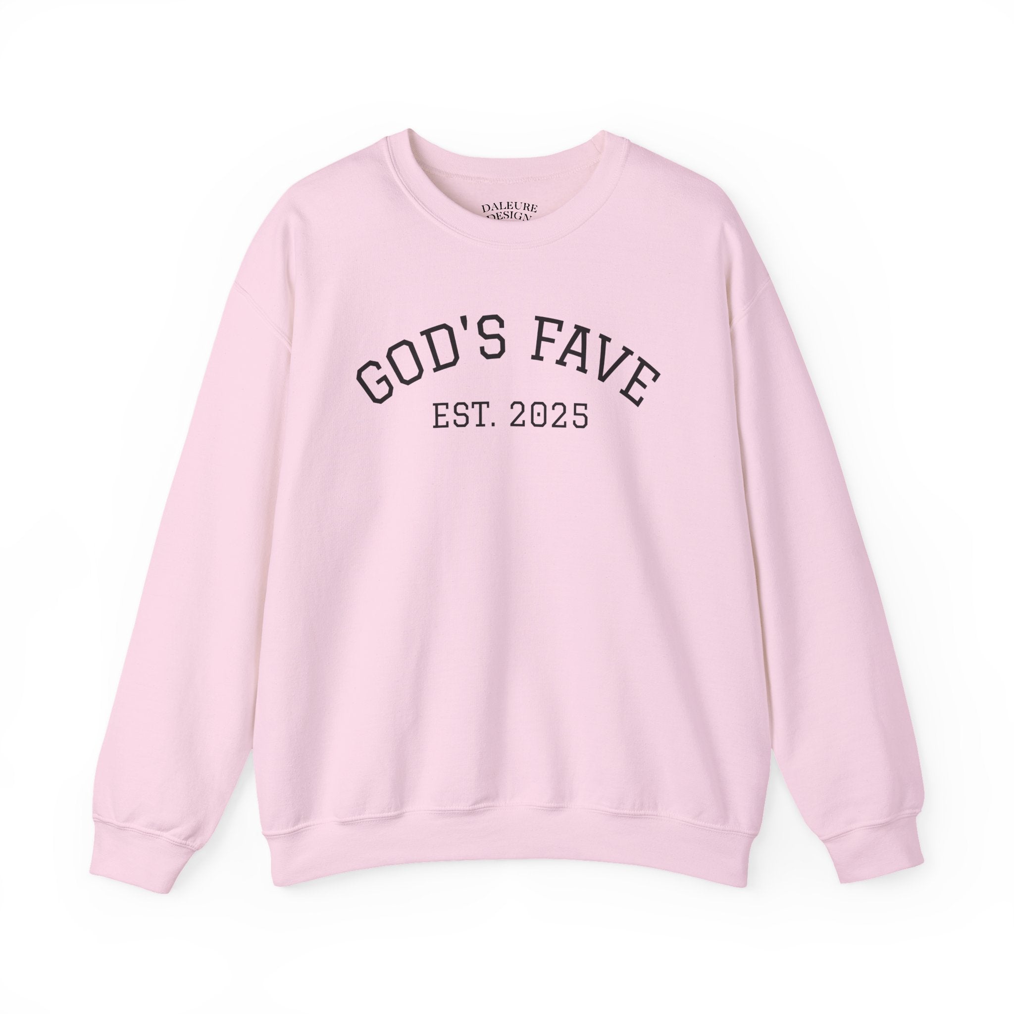 Christian Crewneck Sweatshirt — "God Gear Est. 2025" with "Walk with God or Run with the Devil" Back Design