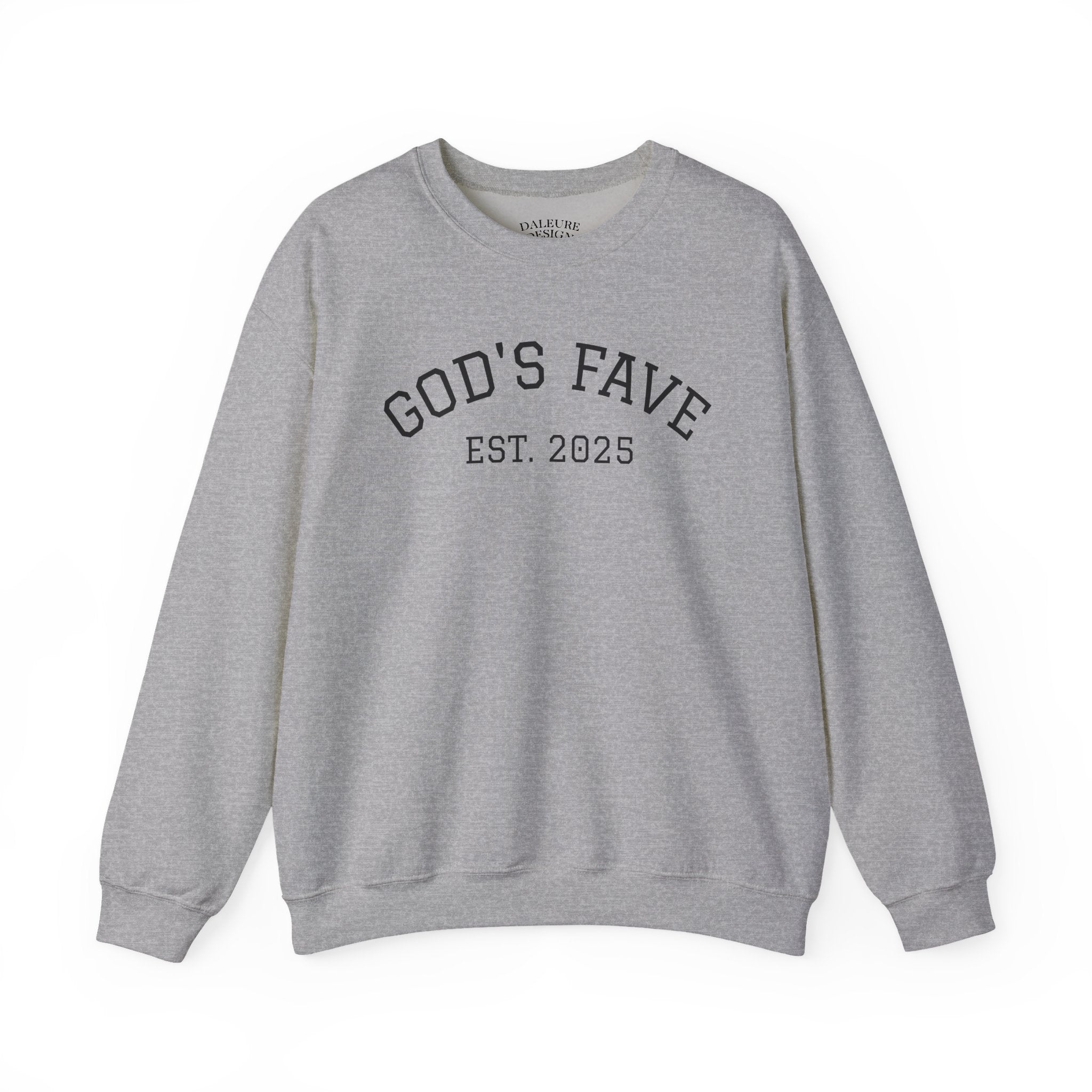 Crewneck Sweatshirt — "God Gear EST. 2025" with Back Quote: "If your vibe's too low... You'll never truly know!"