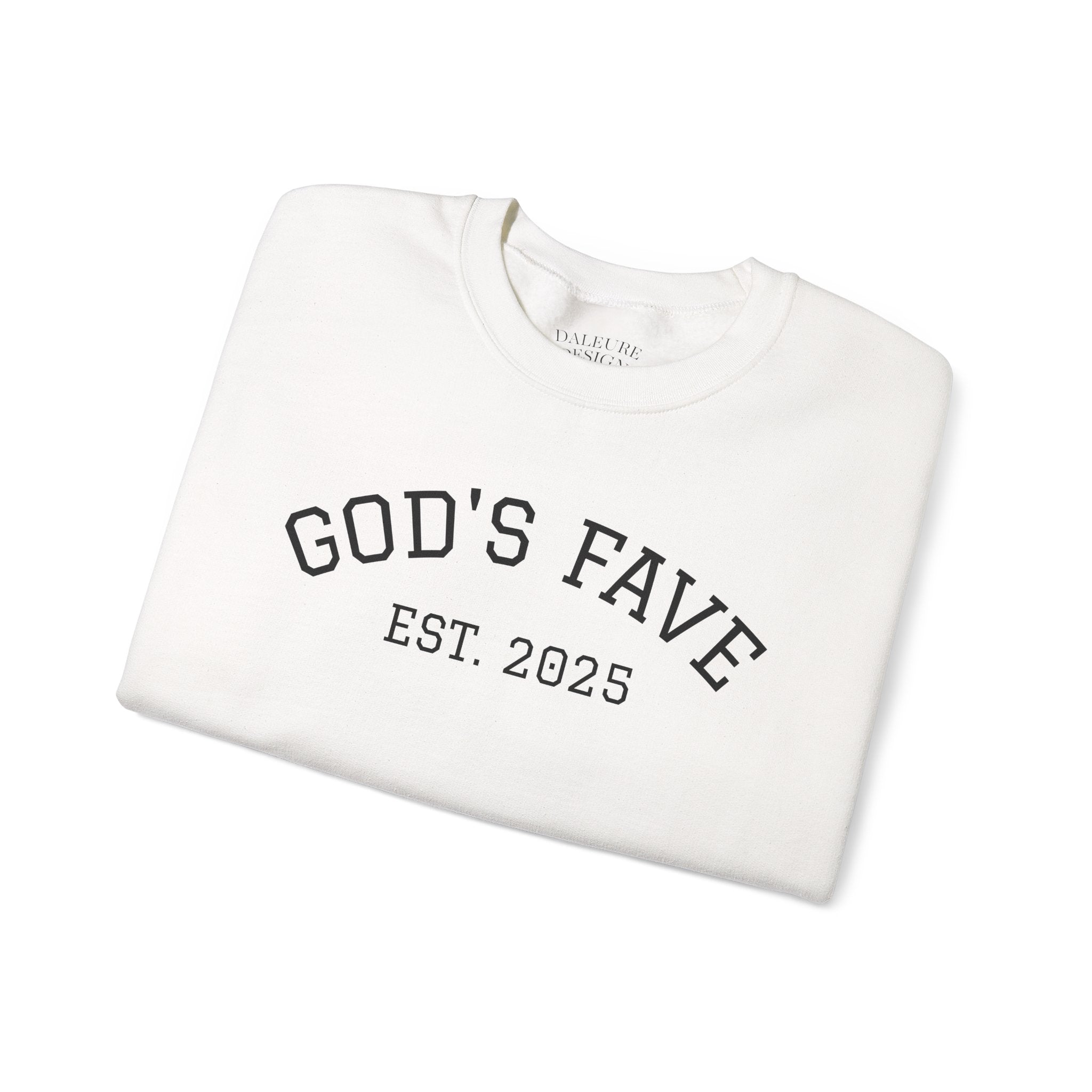 Crewneck Sweatshirt — "God Gear EST. 2025" with Back Quote: "If your vibe's too low... You'll never truly know!"