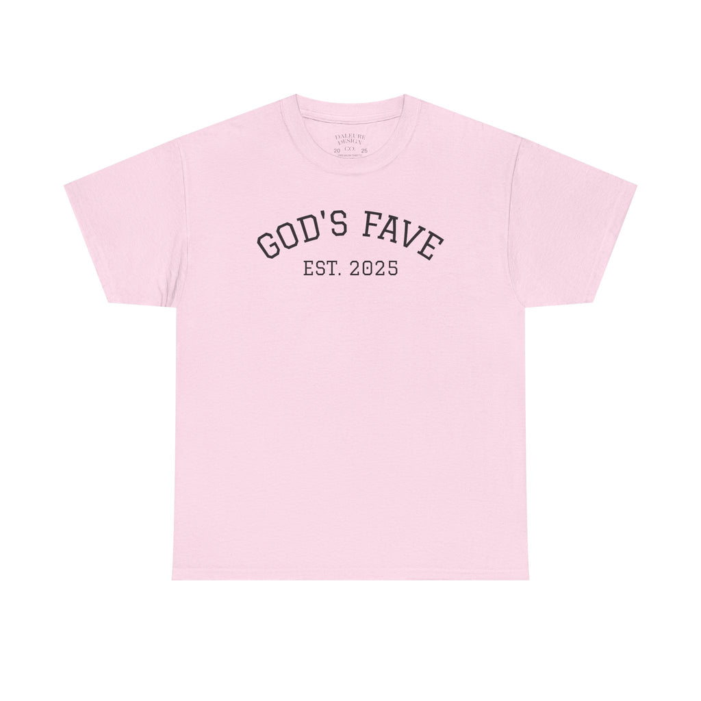 Positive choices Graphic Tee — "God's Fave" Front & "Walk with God or Run with the Devil" Back