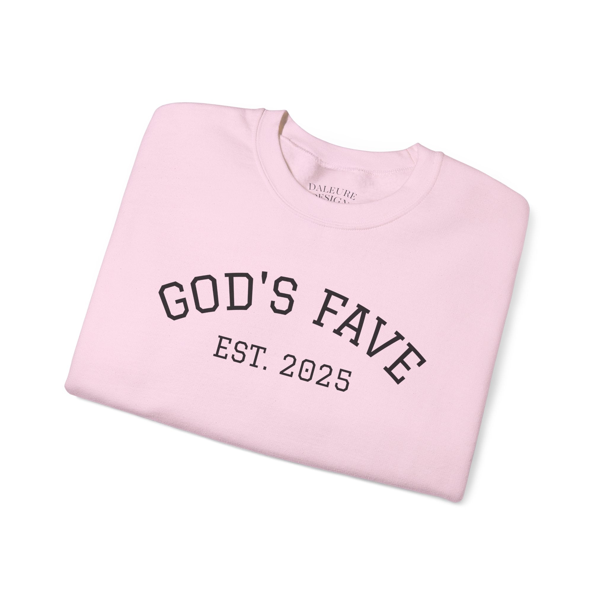 Crewneck Sweatshirt — "God Gear EST. 2025" with Back Quote: "If your vibe's too low... You'll never truly know!"